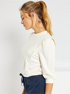 T-shirt com ombreiras - Kiabi