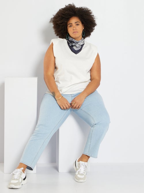 T-shirt com ombreiras - Kiabi