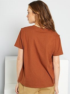 T-shirt com ombreiras - Kiabi