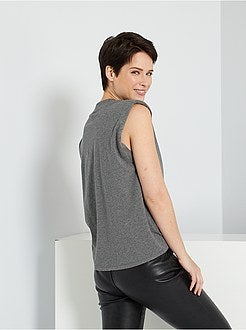 T-shirt com ombreiras - Kiabi