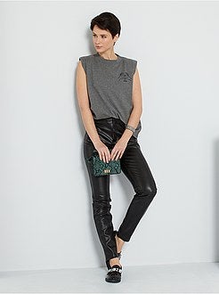 T-shirt com ombreiras - Kiabi