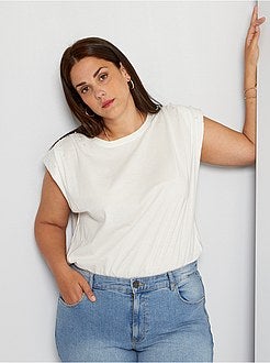 T-shirt com ombreiras peroladas - Kiabi