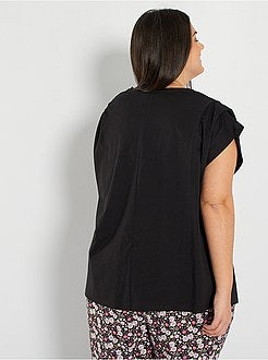 T-shirt com ombreiras - Kiabi