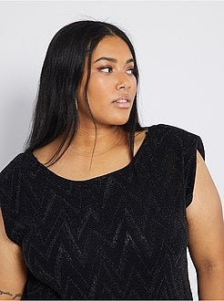 T-shirt com ombreiras - Kiabi