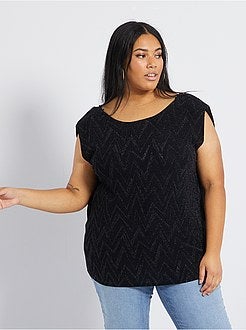 T-shirt com ombreiras - Kiabi