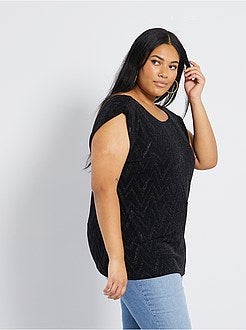 T-shirt com ombreiras - Kiabi