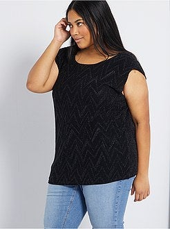 T-shirt com ombreiras - Kiabi