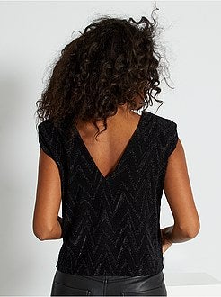 T-shirt com ombreiras - Kiabi