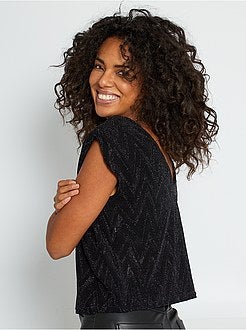 T-shirt com ombreiras - Kiabi