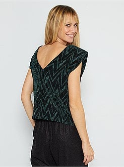 T-shirt com ombreiras - Kiabi