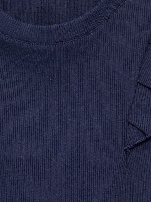 T-shirt com ombros com folhos - coleção fácil de vestir - Kiabi