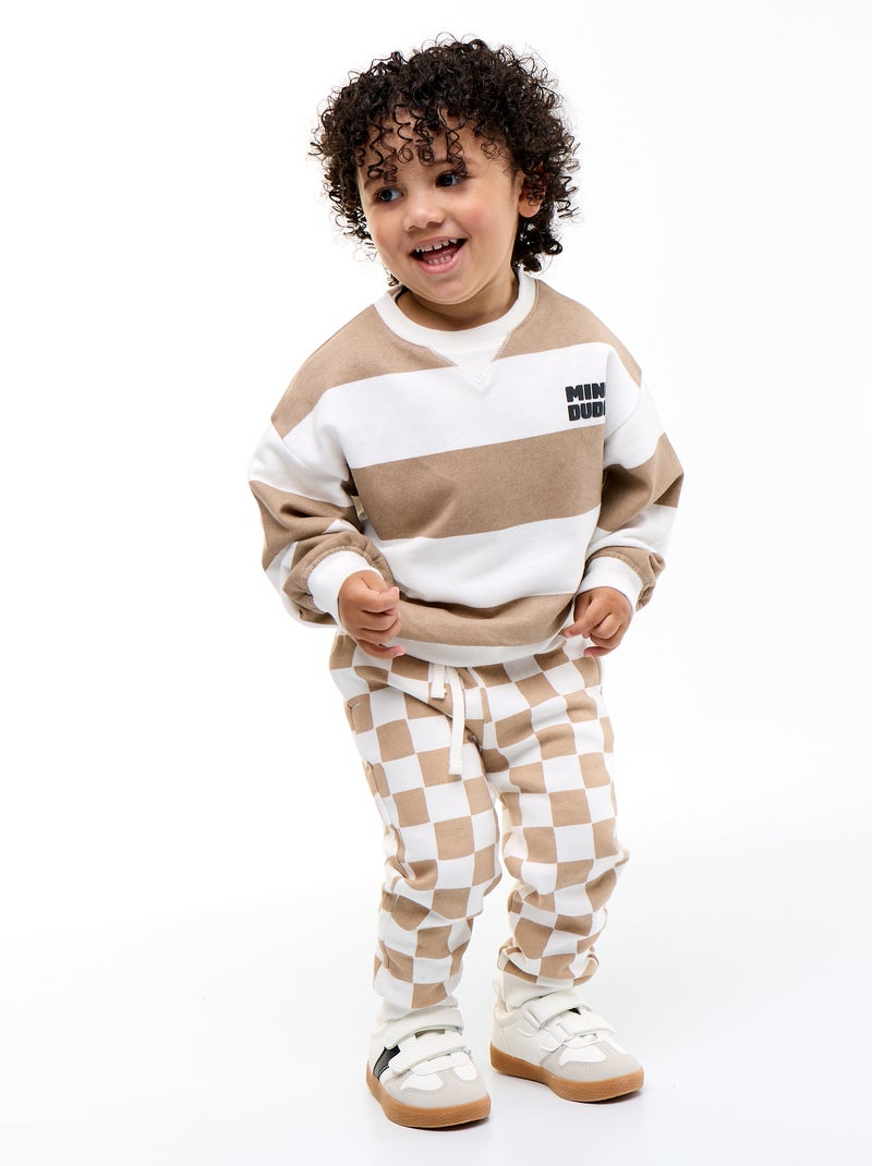 T-shirt com padrão e de manga curta Branco - Kiabi