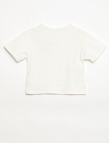 T-shirt com patch vichy