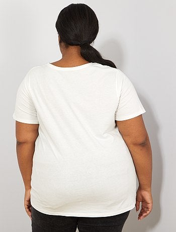 T-shirt com pérolas - Kiabi