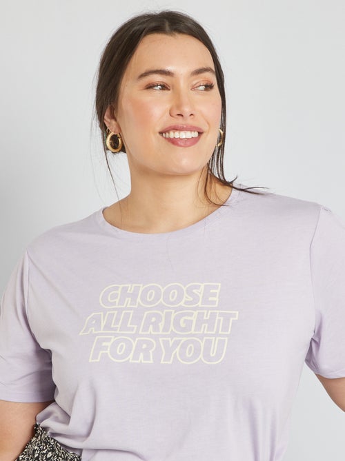 T-shirt com racha nas mangas - Kiabi