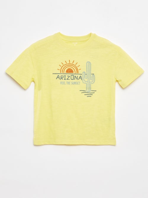T-shirt com recortes e bordados de fantasia - Kiabi