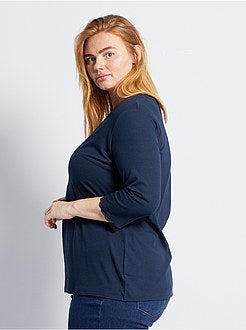 T-shirt com renda - Kiabi