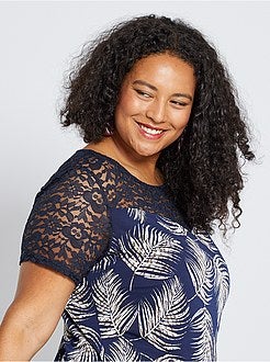 T-shirt com renda - Kiabi