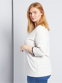 T-shirt com renda - Kiabi