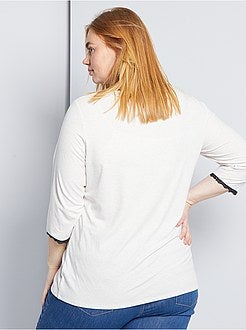 T-shirt com renda - Kiabi