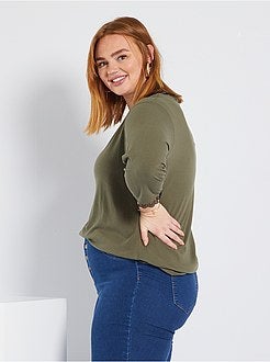 T-shirt com renda - Kiabi