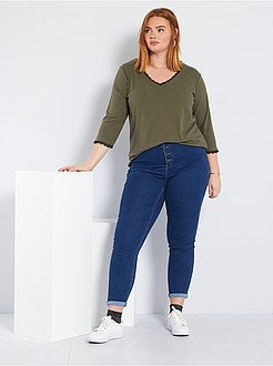 T-shirt com renda - Kiabi