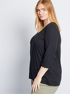 T-shirt com renda - Kiabi