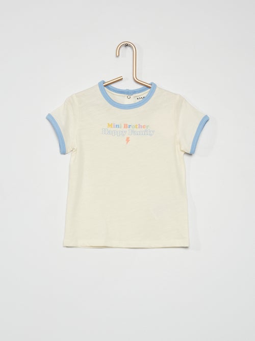T-shirt com texto em jersey - Kiabi