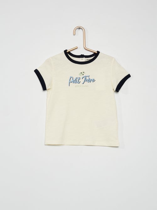 T-shirt com texto em jersey - Kiabi