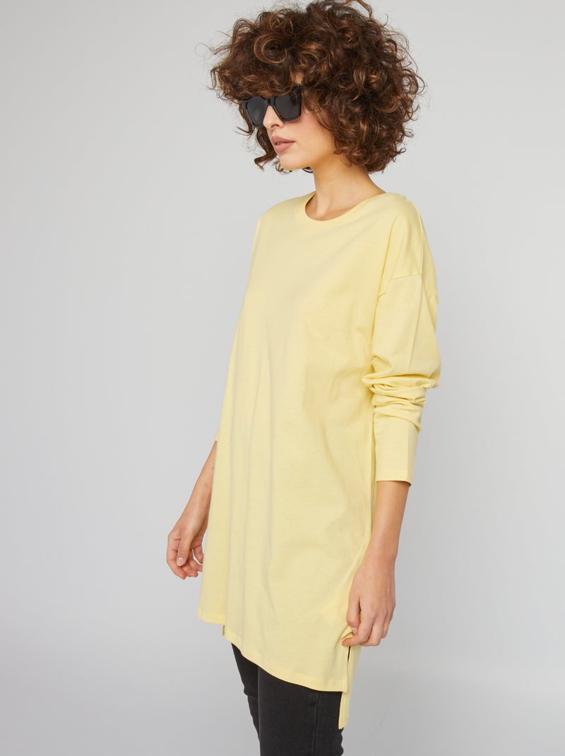 T-shirt comprida AMARELO - Kiabi