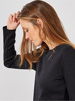 T-shirt comprida básica - Kiabi