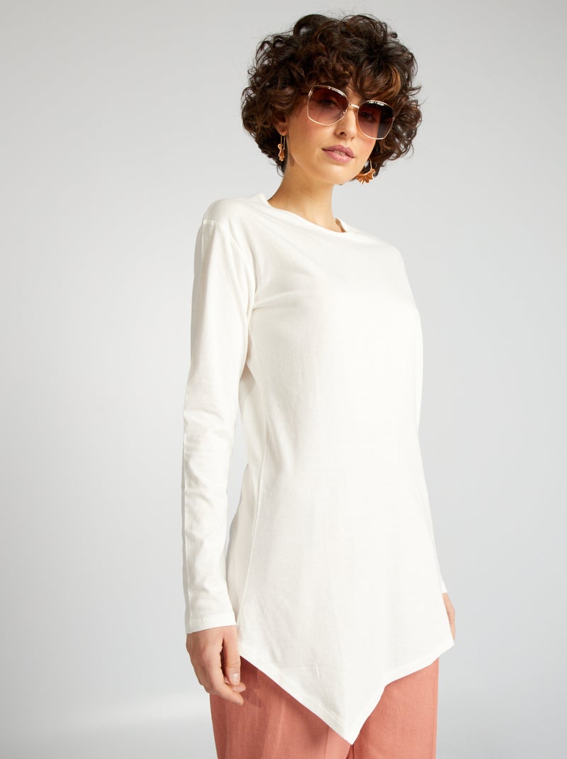 T-shirt comprida BEGE - Kiabi