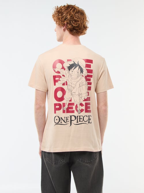 T-shirt comprido estampado 'One Piece' - Kiabi