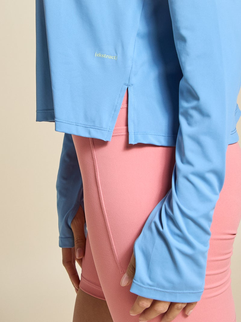 T-shirt comprido fluido - (ekstract) Azul - Kiabi