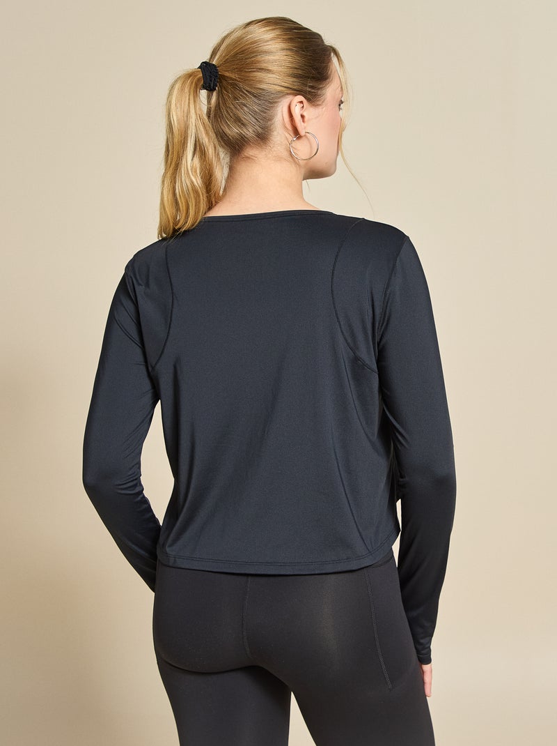 T-shirt comprido fluido - (ekstract) Preto - Kiabi