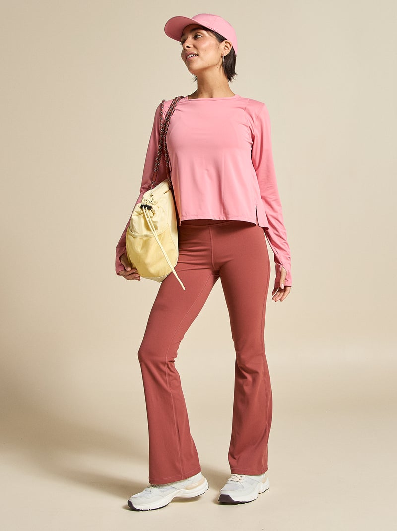 T-shirt comprido fluido - (ekstract) Rosa - Kiabi