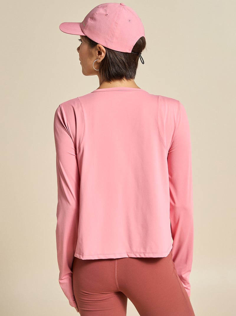 T-shirt comprido fluido - (ekstract) Rosa - Kiabi