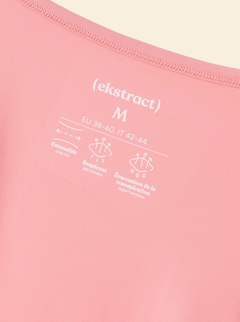 T-shirt comprido fluido - (ekstract) Rosa - Kiabi