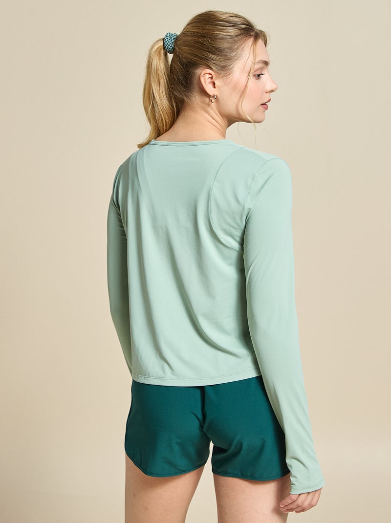 T-shirt comprido fluido - (ekstract) Verde - Kiabi