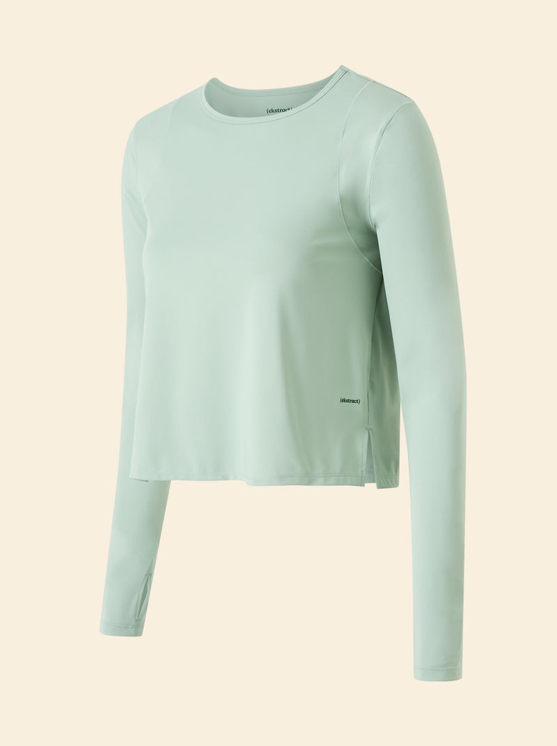 T-shirt comprido fluido - (ekstract) Verde - Kiabi