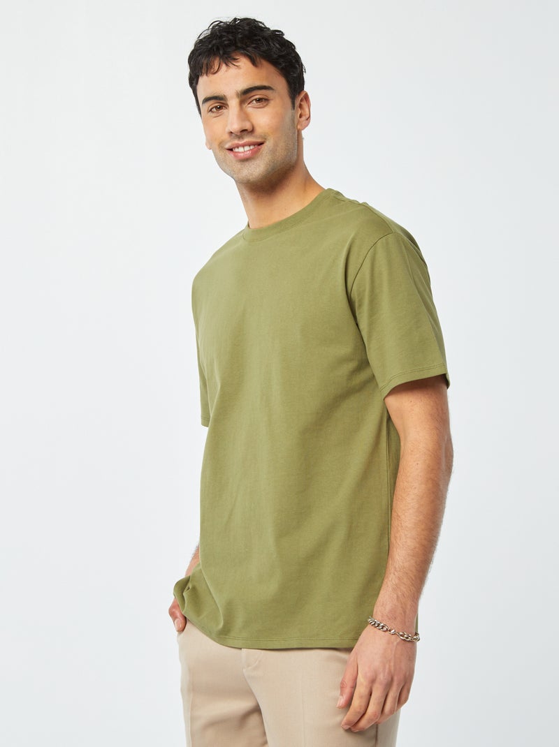 T-shirt confort fit VERDE - Kiabi