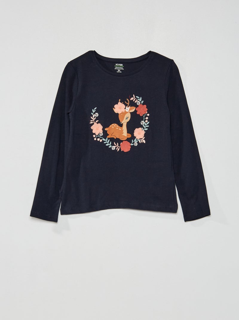 T-shirt  'corça' AZUL - Kiabi