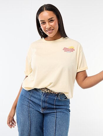 T-shirt corte oversize de manga curta