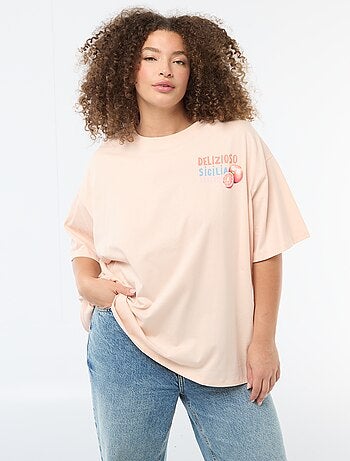 T-shirt corte oversize de manga curta