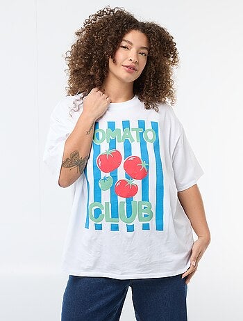 T-shirt corte oversize de manga curta