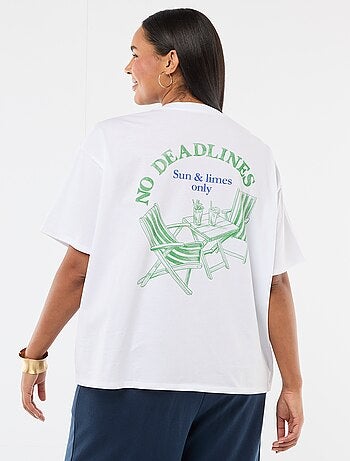 T-shirt corte oversize de manga curta