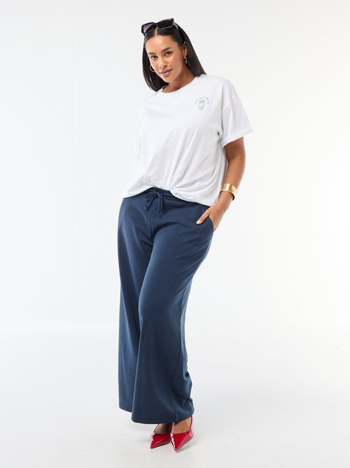 T-shirt corte oversize de manga curta - Kiabi