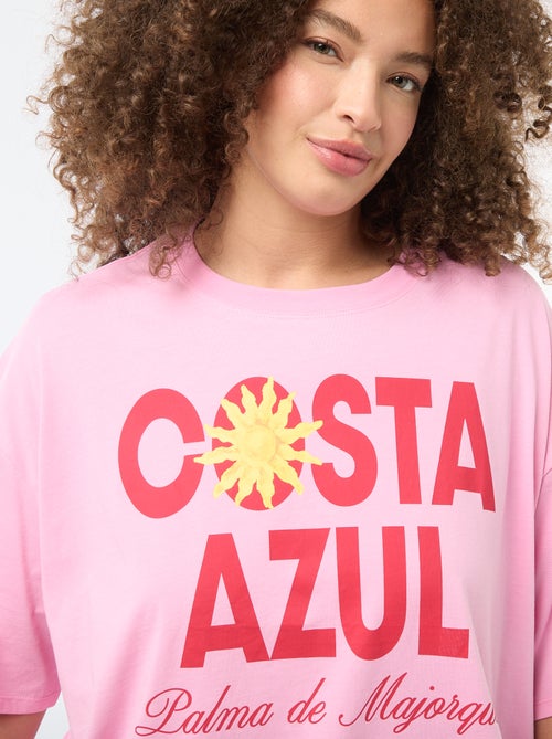 T-shirt corte oversize de manga curta - Kiabi T-shirt corte oversize de manga curta - Kiabi