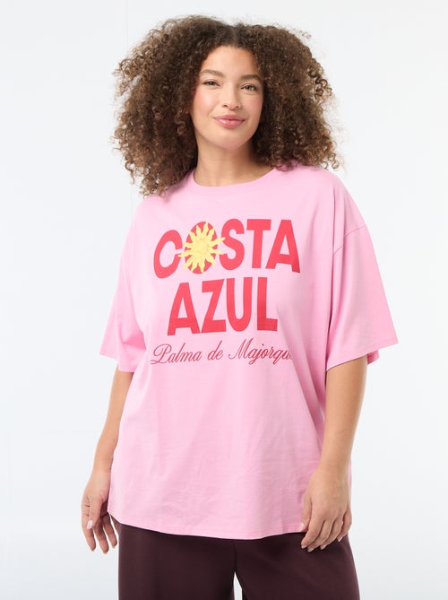 T-shirt corte oversize de manga curta - Kiabi T-shirt corte oversize de manga curta - Kiabi