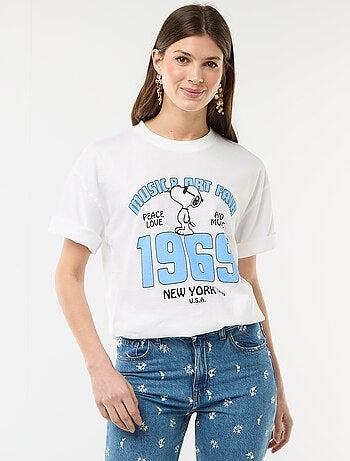 T-shirt corte oversize 'Snoopy'